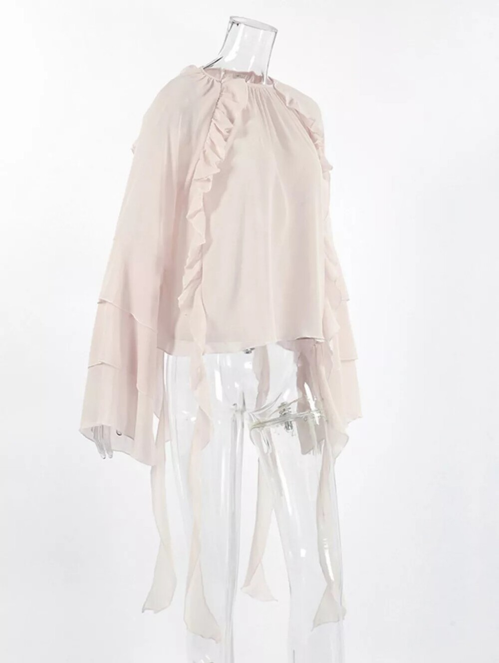 Ruffled Flare Sleeve Blouse - Picture 9 of 10